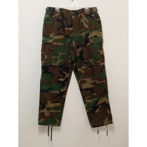 Woodland Men's Pants Trousers Camo Tactical BDU Cargo Army Camouflage Sz Large